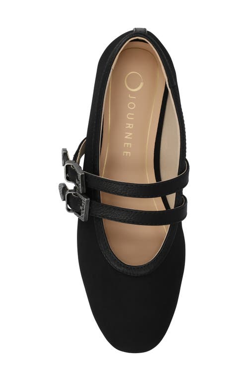 Journee Collection Florene Double Buckle Mary Jane Flat In Black