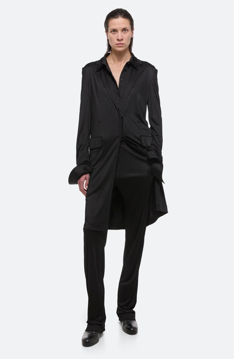 Helmut Lang Long Fluid Jacket, Alternate, color, Black