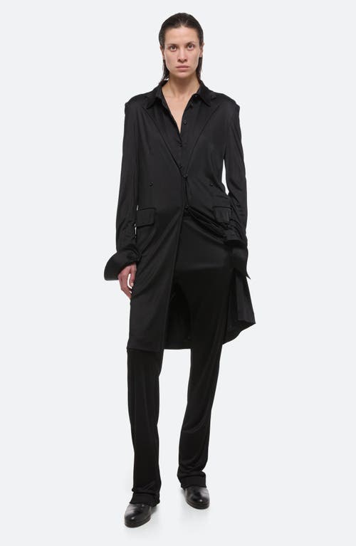Helmut Lang Long Fluid Jacket In Black