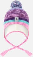 Deux par Deux Winter Peruvian Jacquard Fleece-Lined Pompom Knit Hat