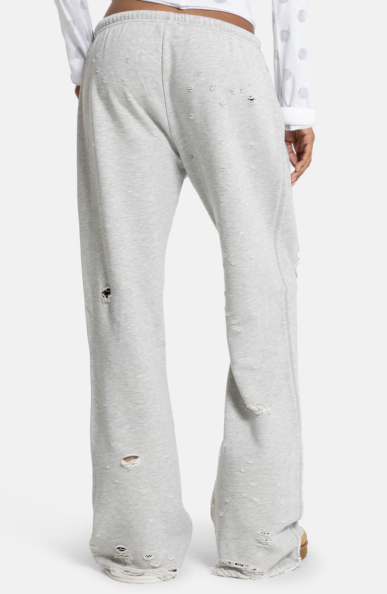 JADED LONDON Cleo Distressed Cotton Blend Joggers, Alternate, color, Grey