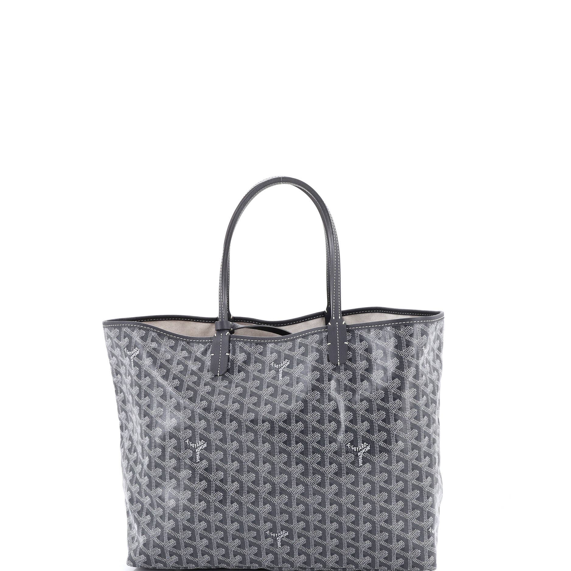 Pre-Owned Goyard Saint Louis Tote Coated Canvas PM, Main, color, Gray