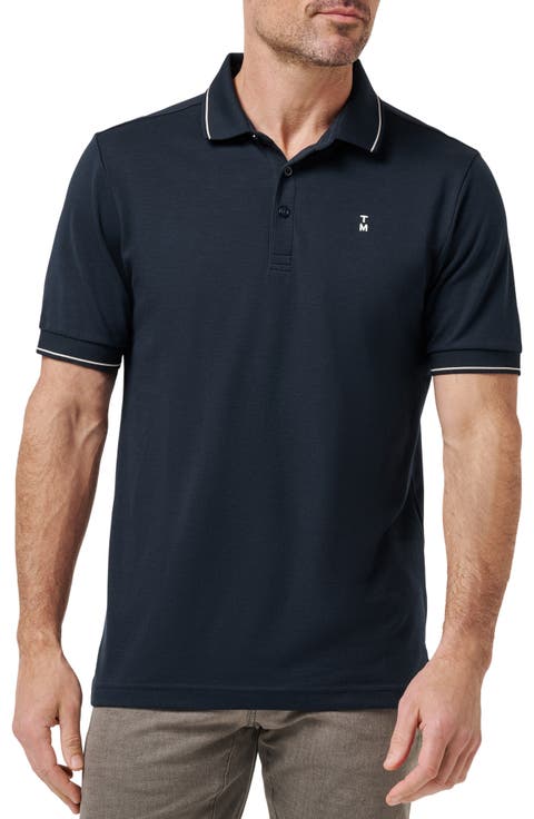 Happier Hour Tipped Cotton Polo