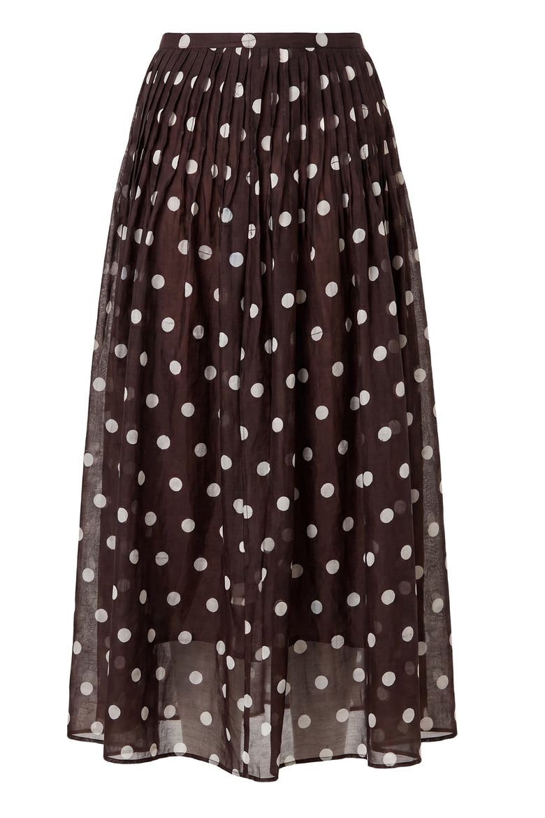 Marit Skirt, Alternate, color, Espresso / Ivory Polka Dot