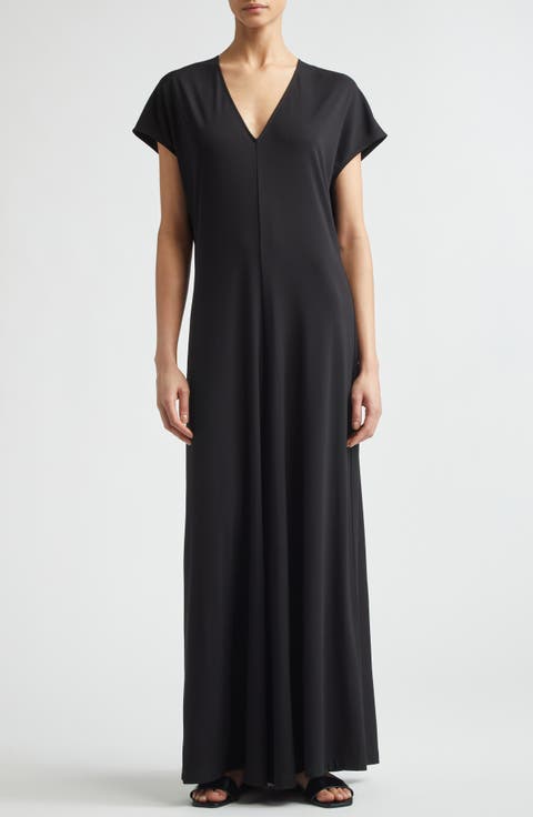 V-Neck Jersey Maxi Dress