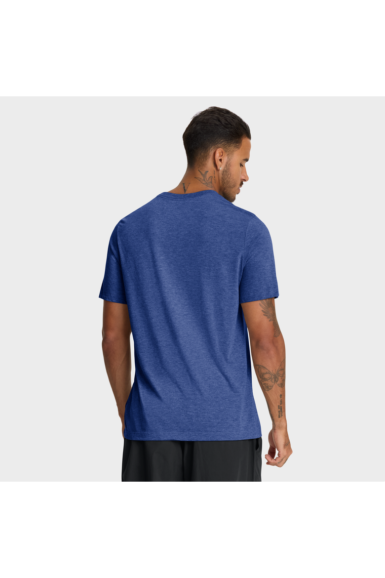 Men's Nike Heather Royal Chicago Cubs Cooperstown Logo Tri-Blend T-Shirt, Alternate, color, Heather Royal