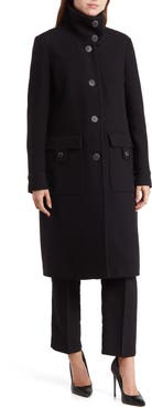 Andrew Marc Almedia Wool Blend Twill Coat