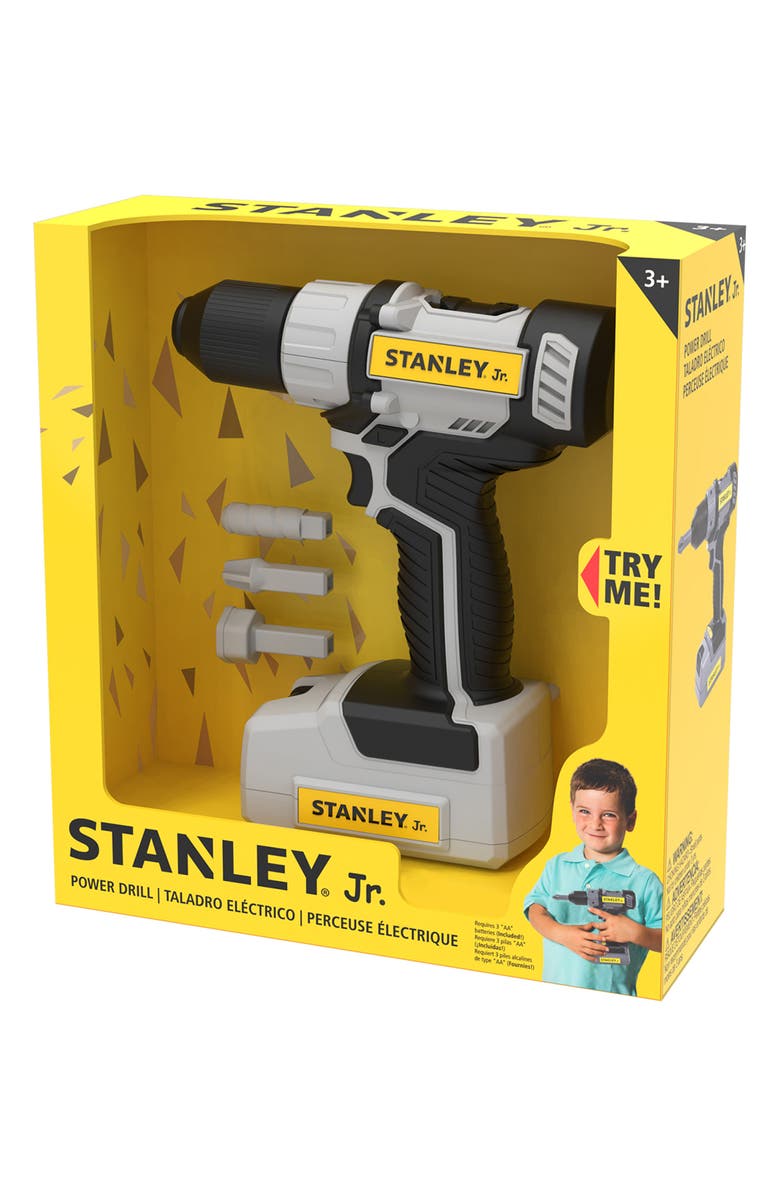 Stanley Jr. Pretend Play Battery Operated Drill, Alternate, color, Yellow & Black