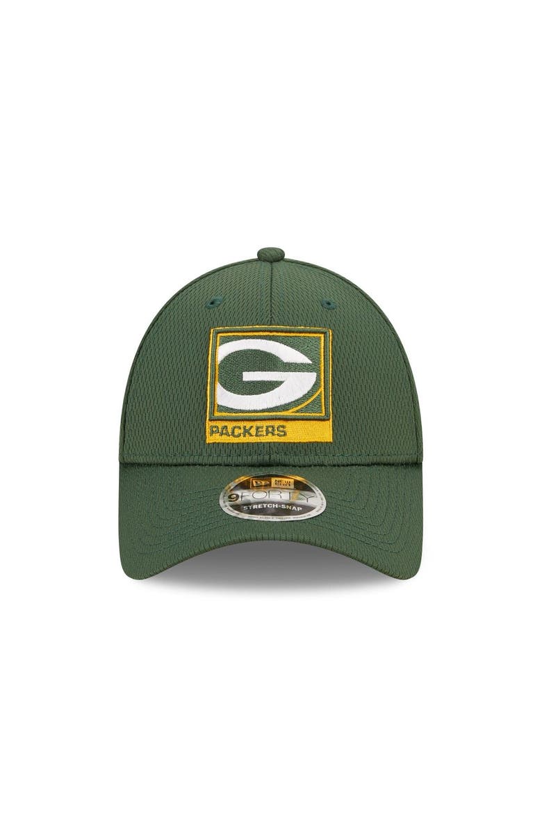 New Era Men's New Era Green Green Bay Packers Framed AF 9FORTY Snapback Hat, Alternate, color, Green
