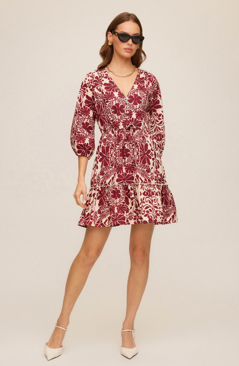 FIFTEEN TWENTY Tasha Print Tie Waist Minidress, Alternate, color, Print