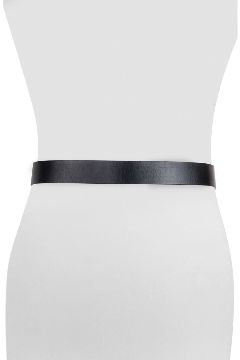 Leather Belt, Alternate, color, BLACK