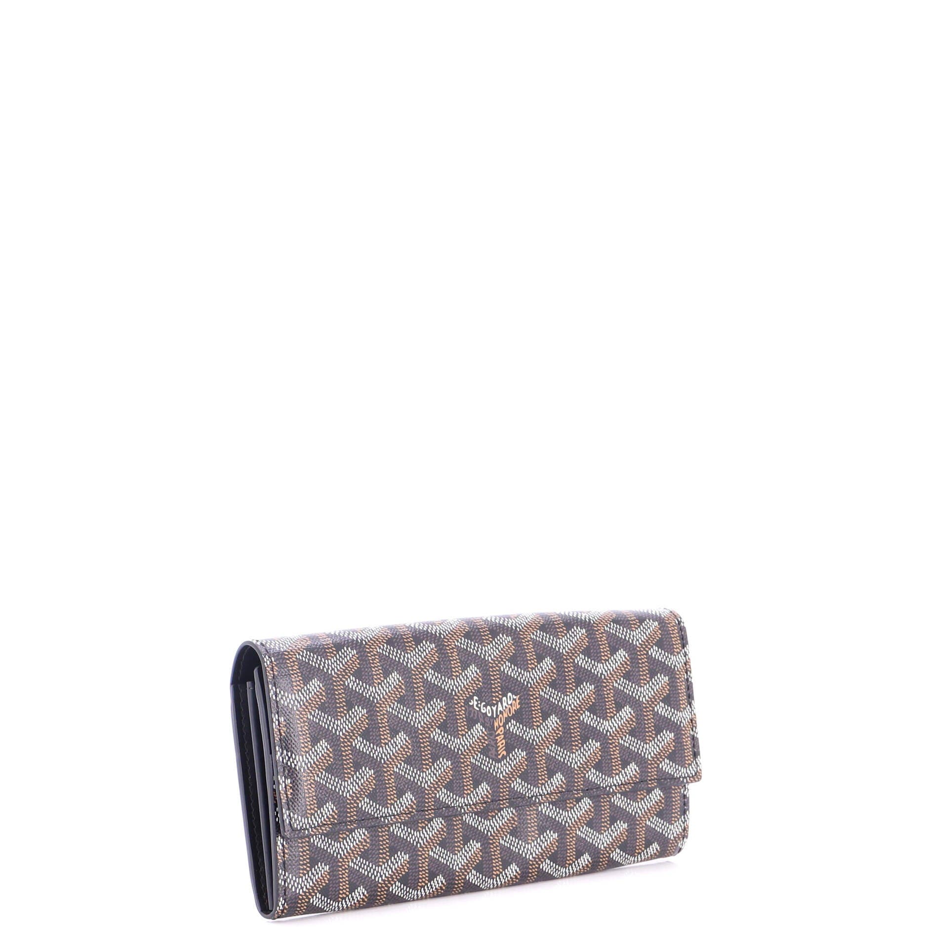 Varenne Wallet Coated Canvas Long, Alternate, color, Black