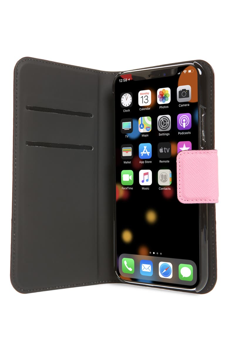 Kate Spade New York leather wrap iPhone X/Xs folio case, Alternate, color,