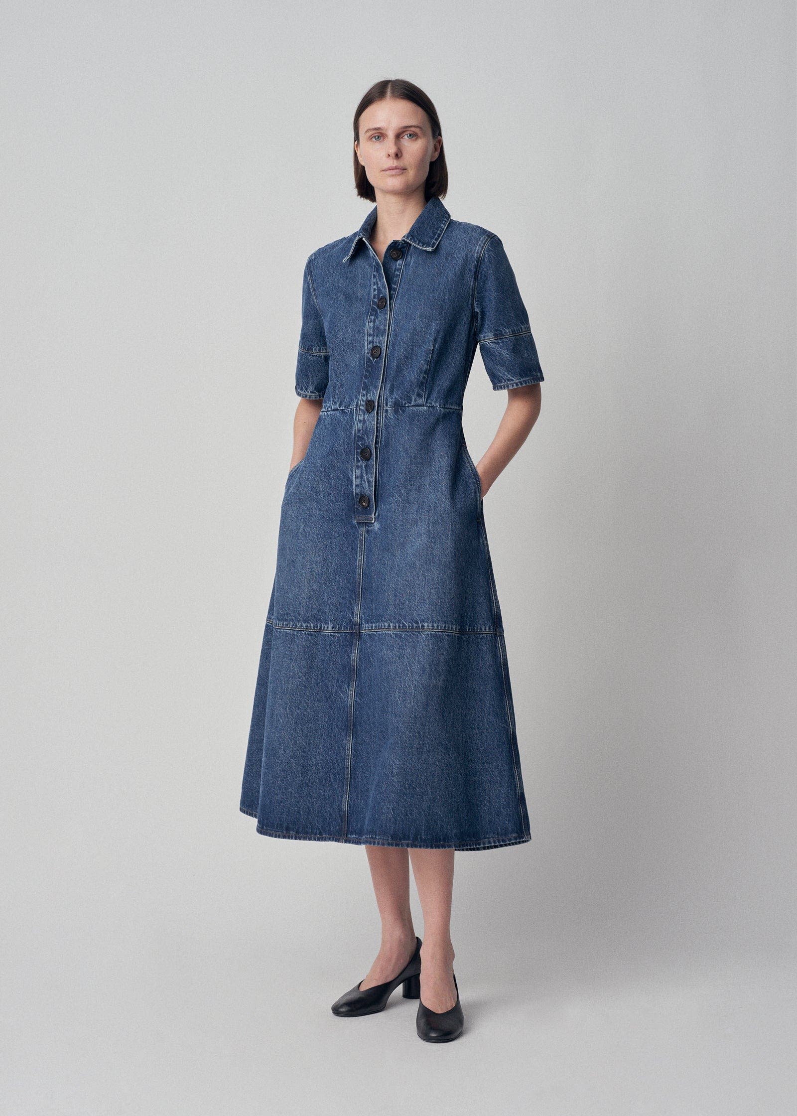 CO Pump Heel in Smooth Leather, Alternate, color, 