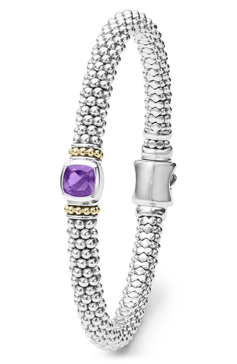 LAGOS Amethyst Caviar Bracelet, Alternate, color, 
