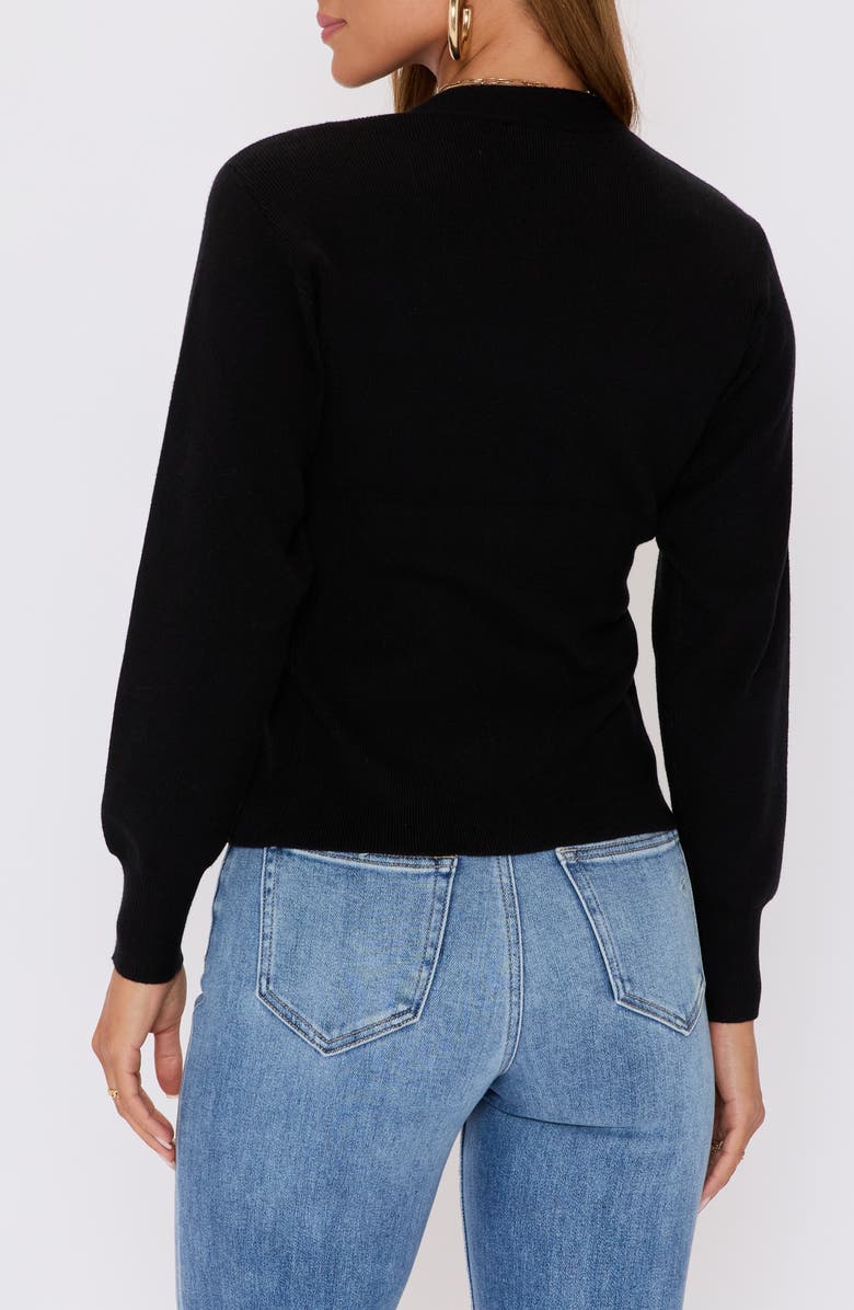 VICI Collection Sonoma Hammered Button Statement Cardigan, Alternate, color, Black