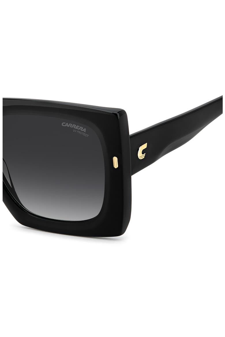 55mm Rectangular Sunglasses, Alternate, color, BLACK/ DARK GREY SF