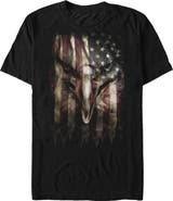 Lost Gods Men's Lost Gods Heroic American Eagle  Graphic T-Shirt