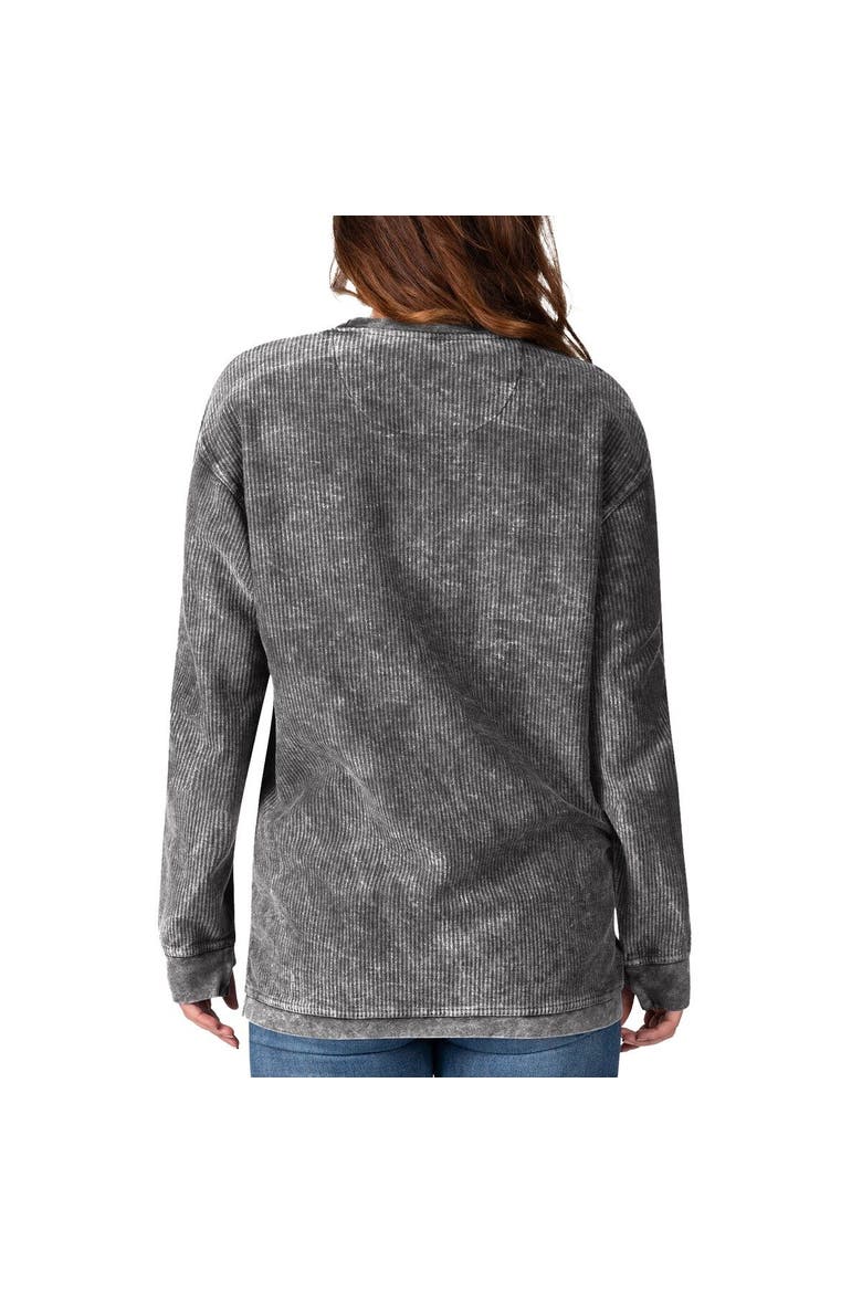 Women's G-III 4Her by Carl Banks Black Las Vegas Raiders Comfy Cord Pullover Sweatshirt, Alternate, color, Black