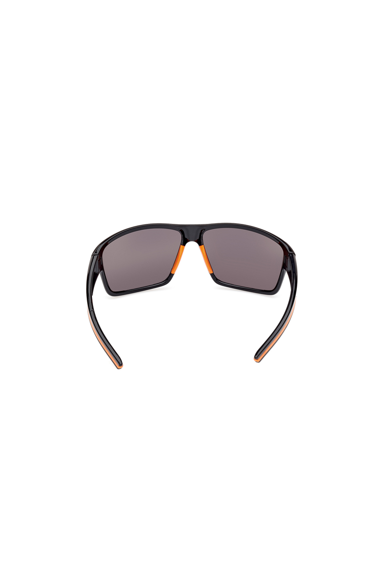 Accent Stripe Wraparound Sport Sunglasses, Alternate, color, Shiny Black / Bordeaux