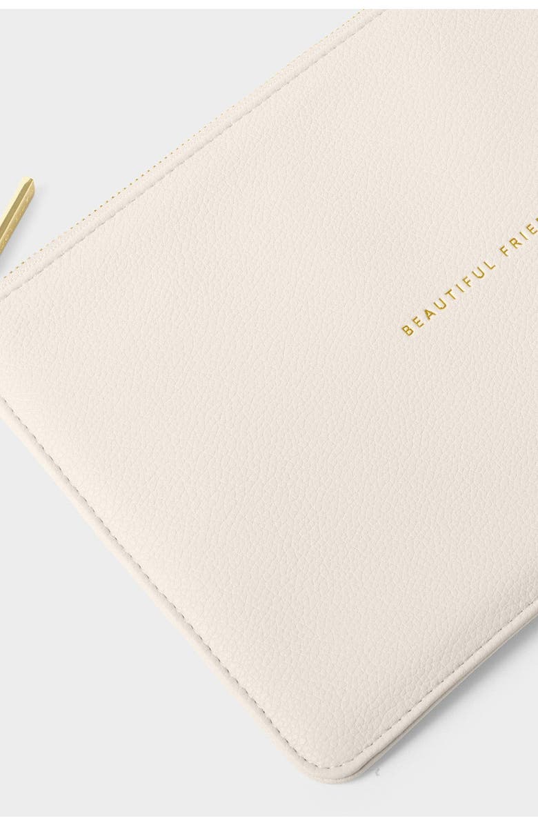 Katie Loxton Sentiment Pouch 'Beautiful Friend', Alternate, color, White