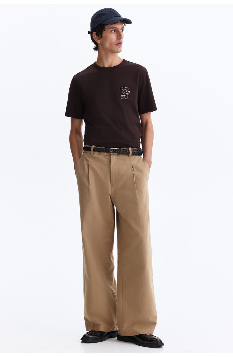 H&M Regular Fit Coolmax<sup>®</sup> T-shirt, Alternate, color, Dark Brown/Petal Noir Studio