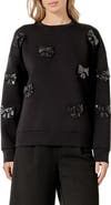 English Factory Sequin Bow Scuba Sweatshirt