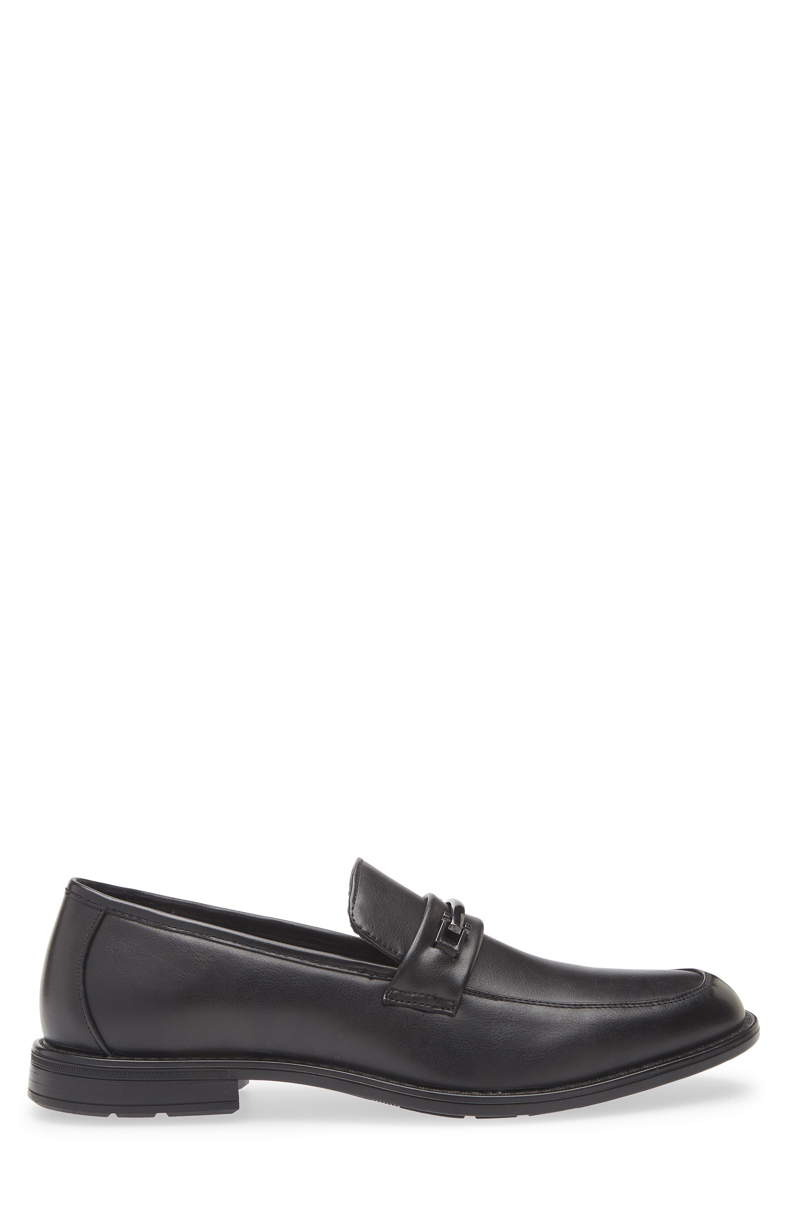 GEOFFREY BEENE Faux Leather Loafer, Alternate, color, Black