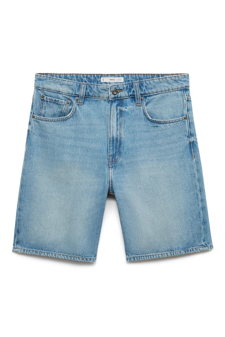 Regular Fit Denim Shorts, Alternate, color, MEDIUM BLUE