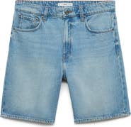 MANGO Regular Fit Denim Shorts