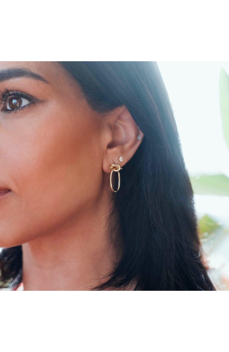 Ivy & Pearl Co. The Ellington Knot Drop Earrings, Alternate, color, Gold