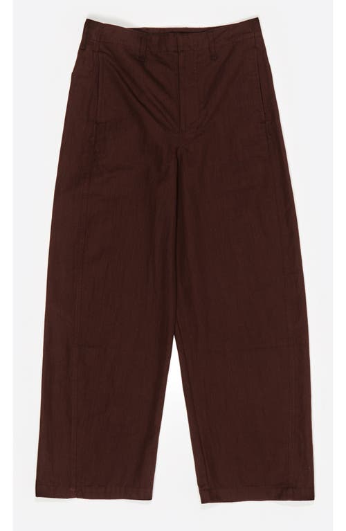 Bimba Y Lola Technical Cotton Barrel Leg Trousers In Multi