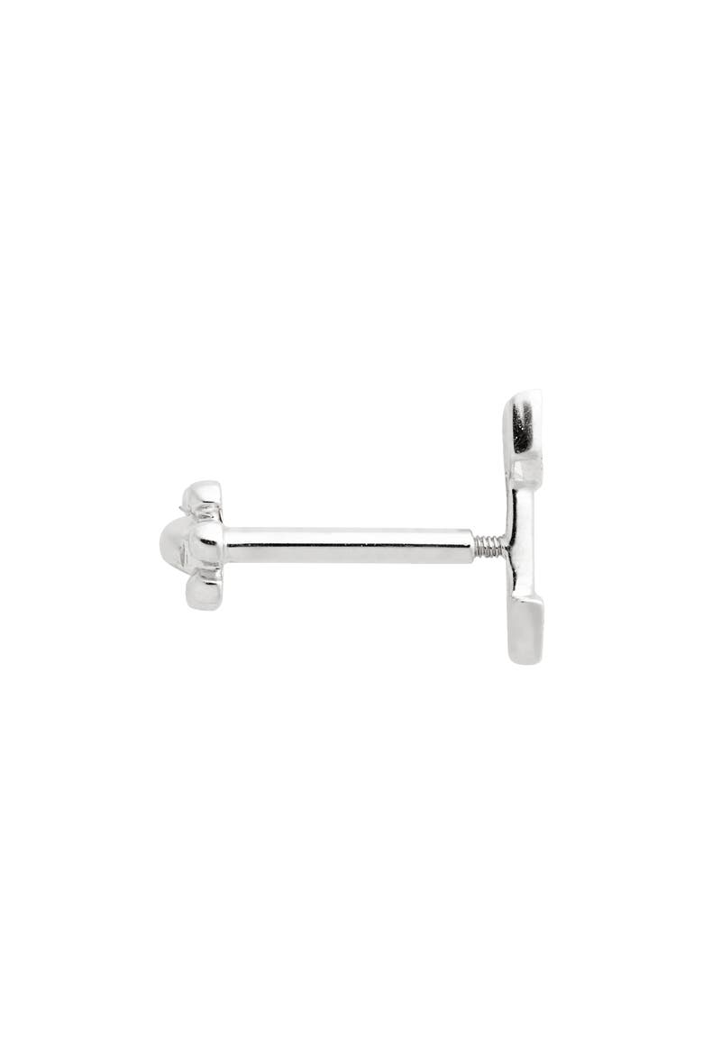 Diamond Arrow Single Stud Earring, Alternate, color, Z/DNUWHITE GOLD
