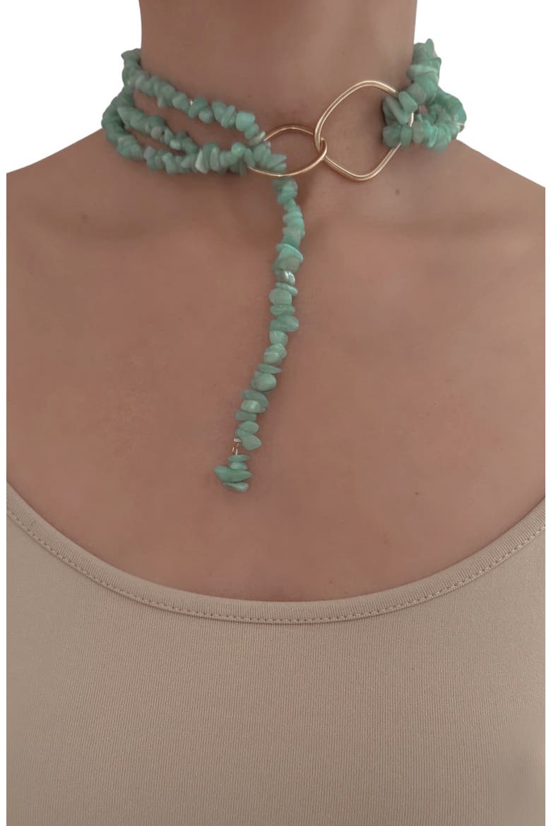 Zeina 14k Gold Filled Amazonite Lariat Necklace, Alternate, color, AMAZONITE