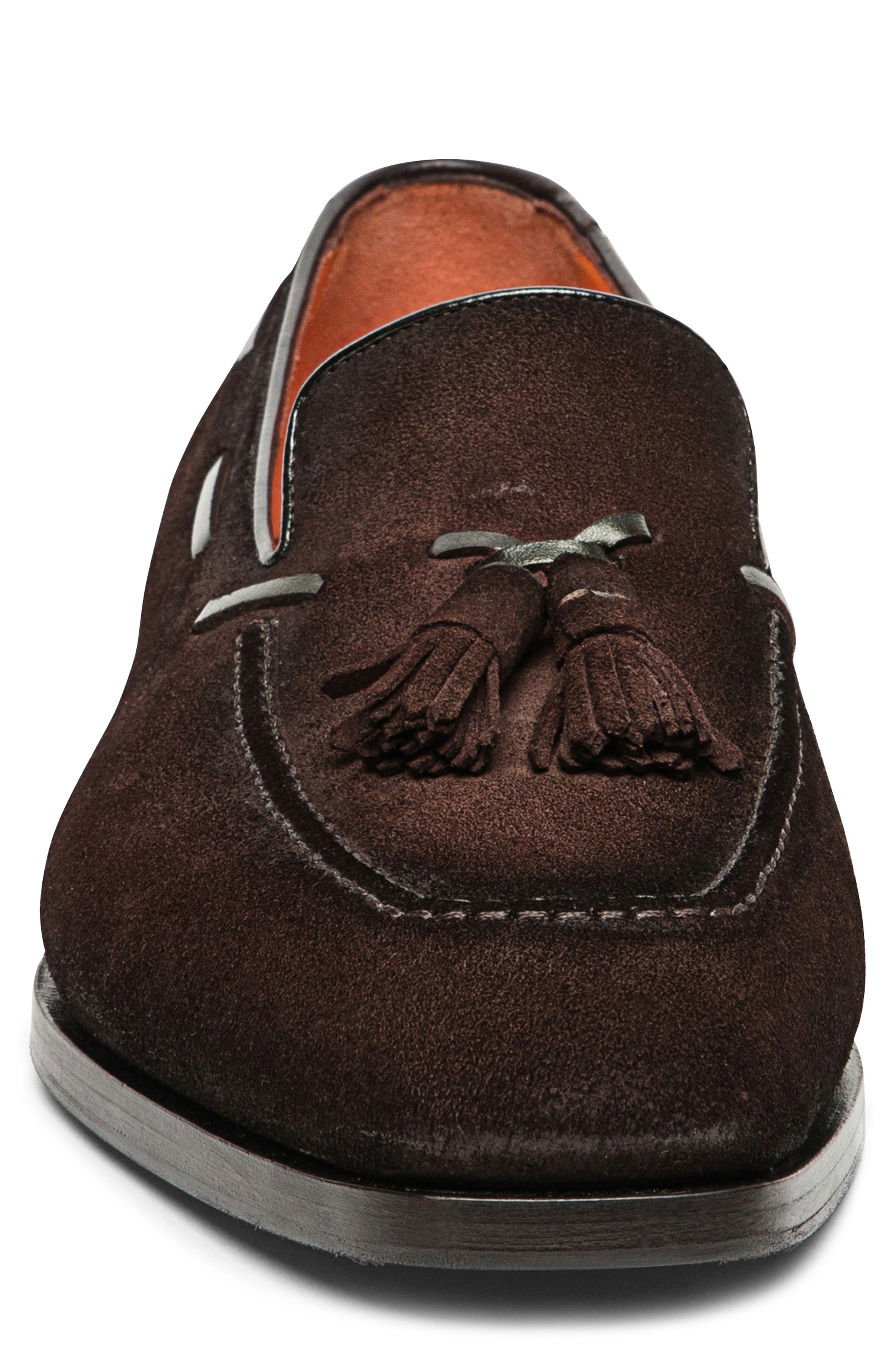 Santoni Brando Tassel Loafer, Alternate, color, Dark Brown
