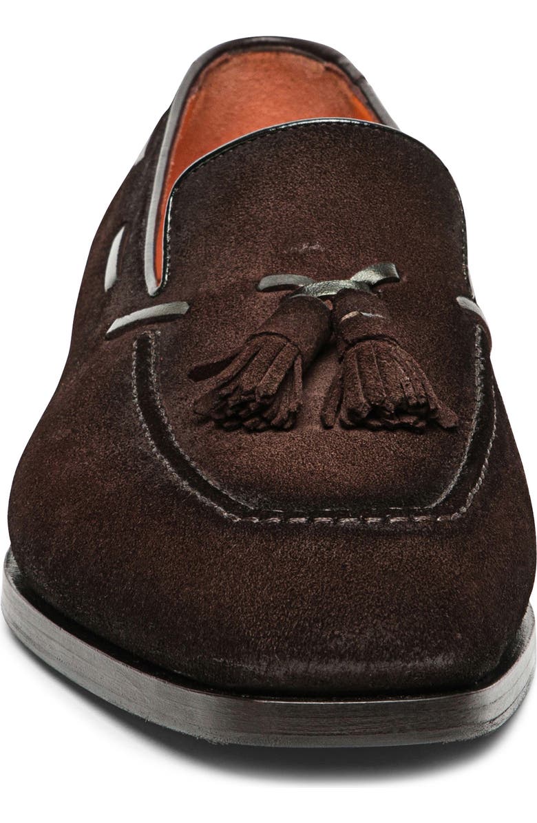 Santoni Brando Tassel Loafer, Alternate, color, Dark Brown