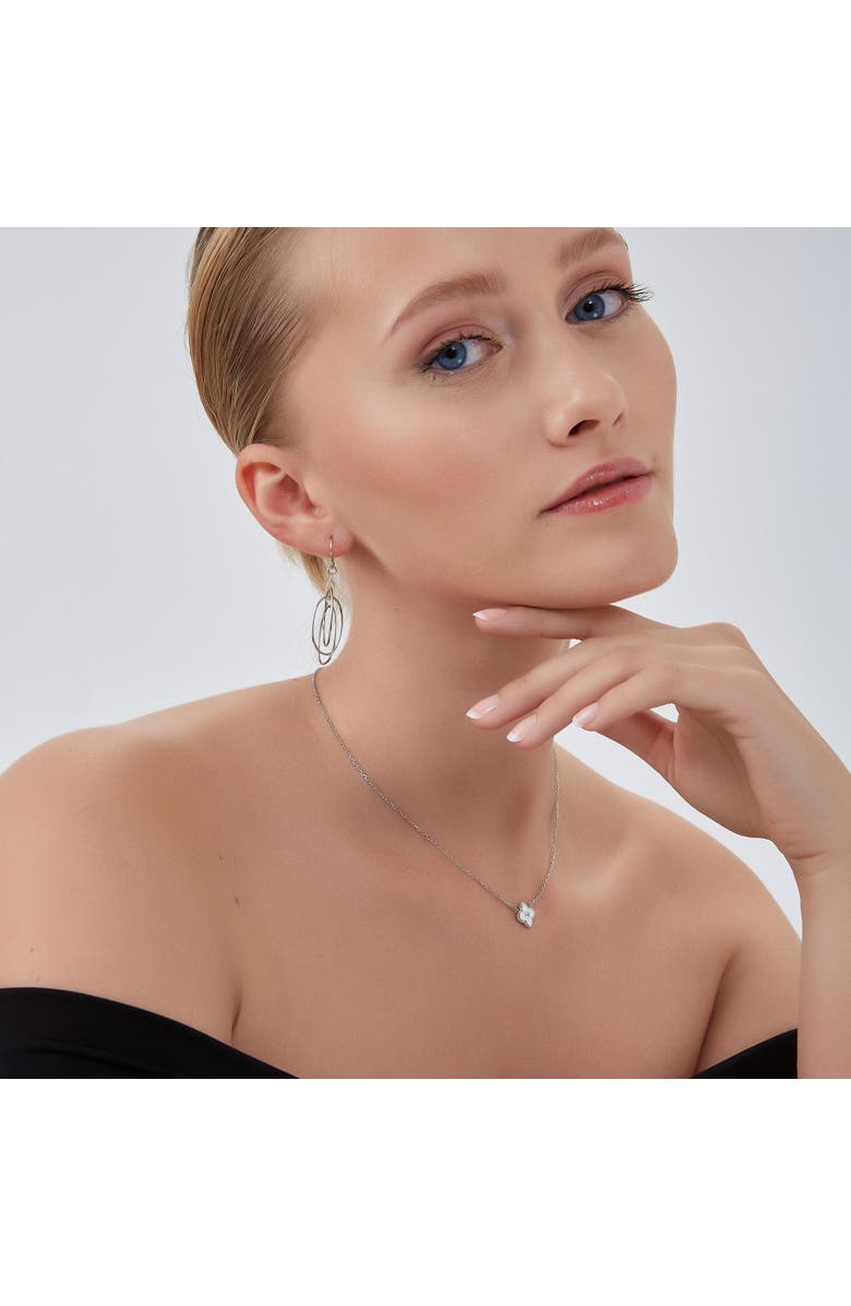 Spero London Nested Loop 3D Drop Earring in Sterling Silver, Alternate, color, Silver