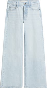 Treasure & Bond Kids' Stretch Denim Wide Leg Jeans