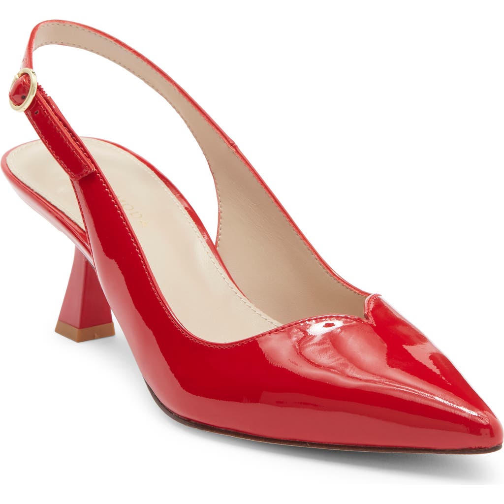 Pelle Moda Janah Slingback Pointed Toe Pump In Red
