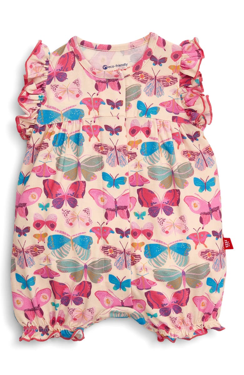 Magnetic Me All A-Flutter Butterfly Print Bubble Romper, Main, color, 