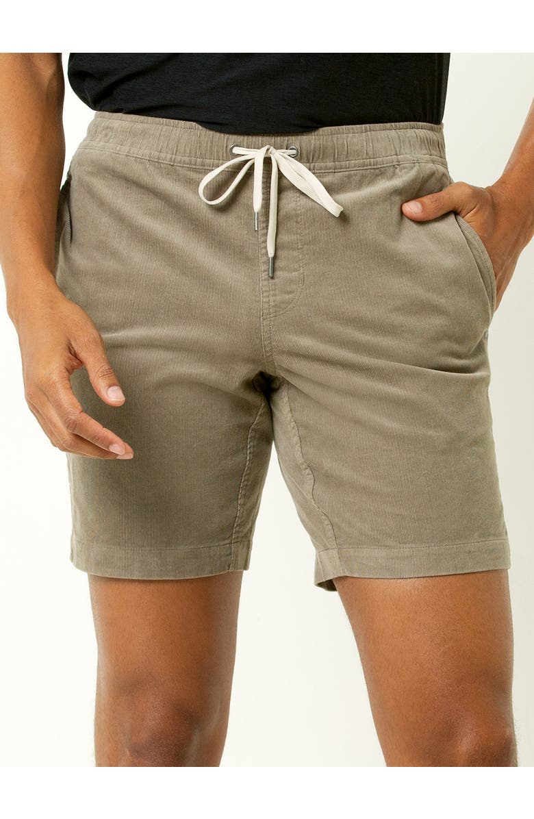 Single Stitch Drawstring Corduroy Shorts, Main, color, Tan