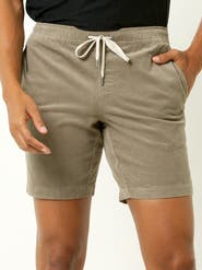 Single Stitch Drawstring Corduroy Shorts