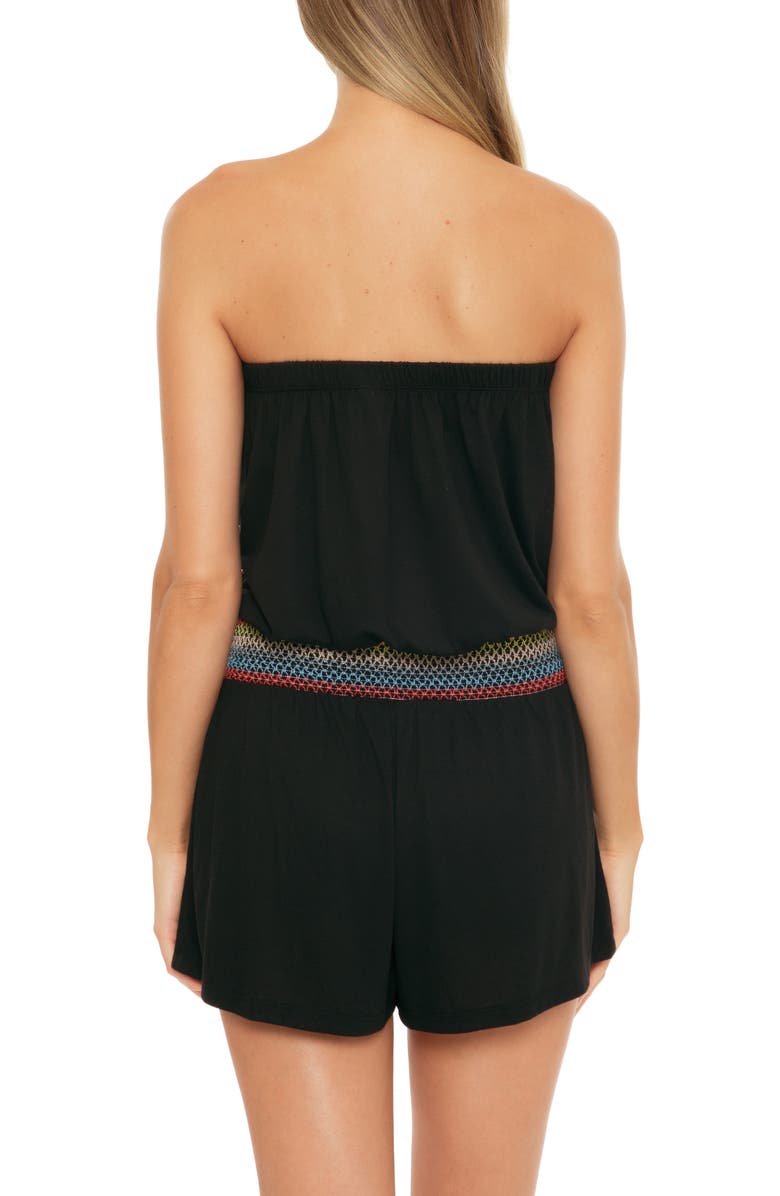 Soluna Sunset Smocked Cover-Up Romper, Alternate, color, 