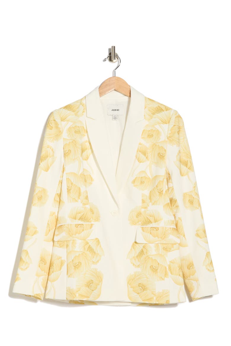 Floral Print Blazer, Alternate, color, BORDER FLORAL PRINT