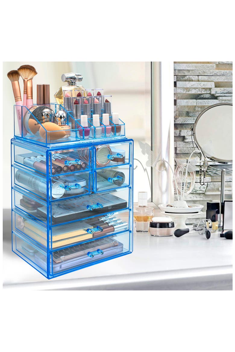 Blue Makeup Storage Case, Alternate, color, BLUE