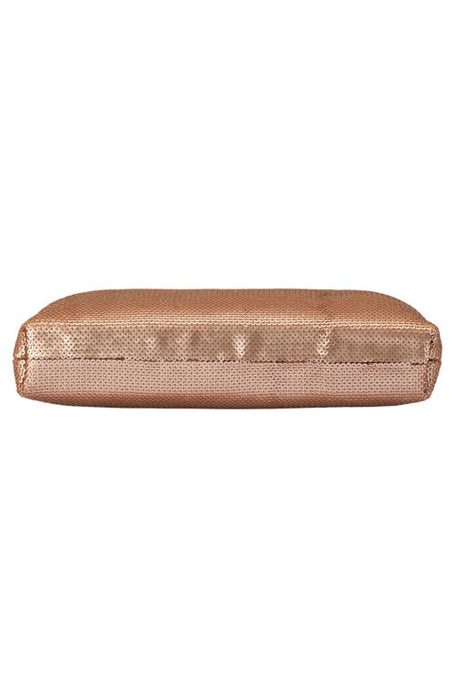 Olga Berg Zephyr Sequin Clutch In Neutral