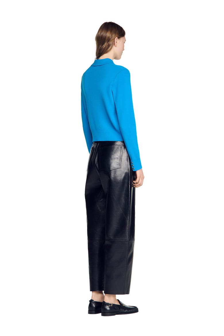 Cardigan with metal buttons, Alternate, color, Blue