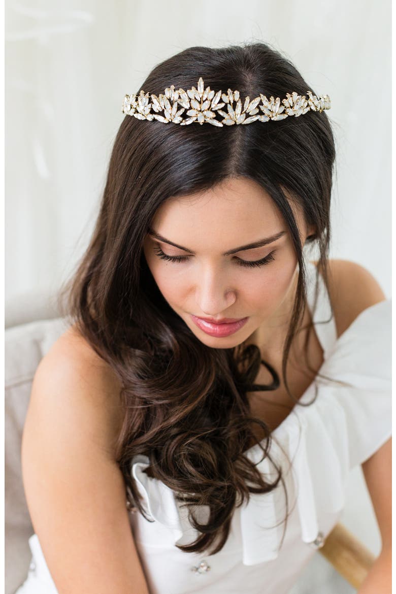 Honora Crystal & Opal Crown (Nordstrom Exclusive), Alternate, color, GOLD