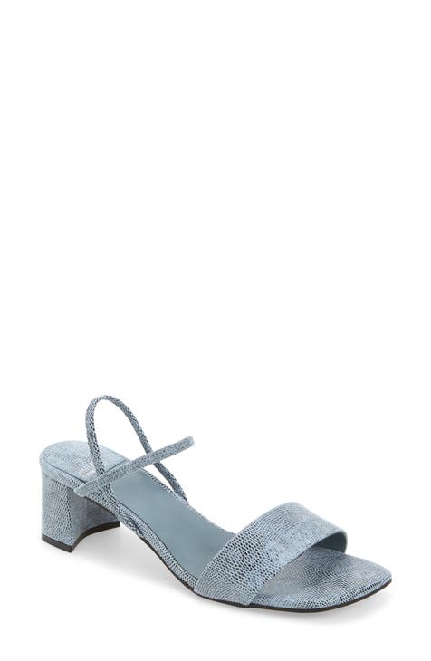 The Atlantic Navy Blue Leather Slingback Women Sandal