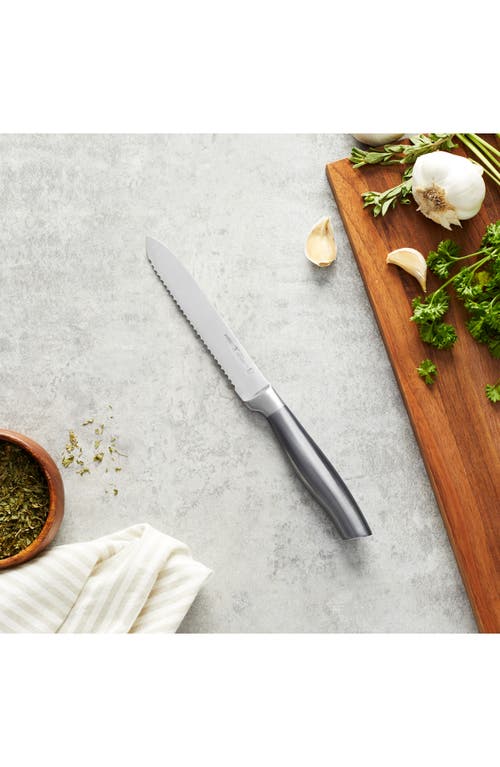 Henckels Cutlery Graphite 5-inch Serrated Knife In Gray